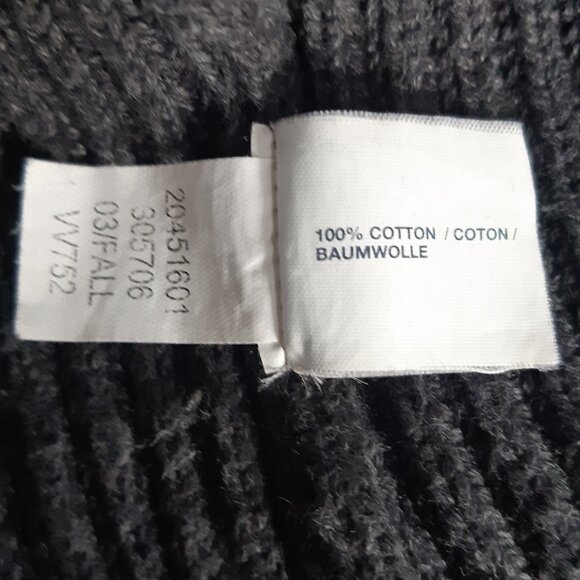 GAP SZ M Grey 100% Cotton Turtleneck Men's Vintage Sweater - Picture 6 of 15